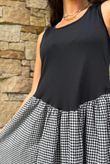 Arbi Gingham Magic Sundress Black